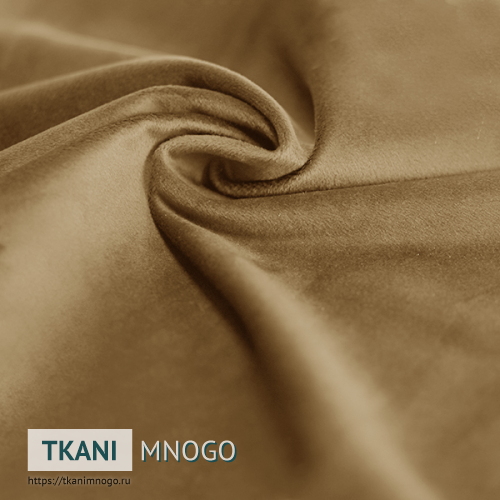 Фото “АМО-7” (однотонный золотой) - фактуры бархата