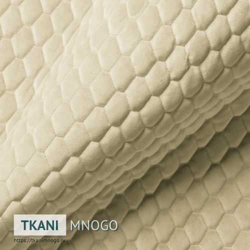 Фото обивки велюра “AY1-6A” (ромб бежевый)