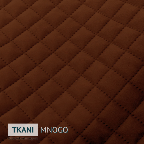 Фото материала велюра “CSBYH1-37A” (ромб коричневый)