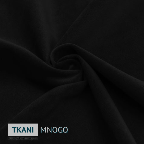 Фото обивки велюра “34” (однотонный черный)