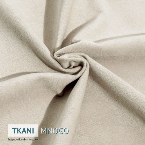 Фото ткани велюра “1” (однотонный белый, серый)