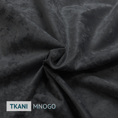 Фото внешнего вида велюра “184-44” (однотонный черный)